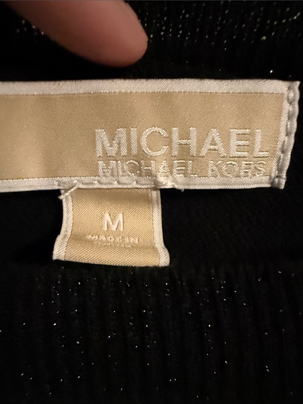 Michael Kors Striped Black and Silver Sparkle Sweater - Picture 2 of 2